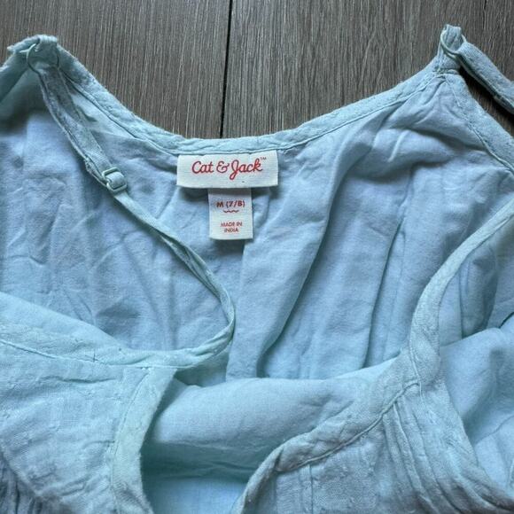 Cat & Jack Girls' Floral Knit Maxi Dress Mint green SZ 7/8 summer spring - Picture 6 of 8